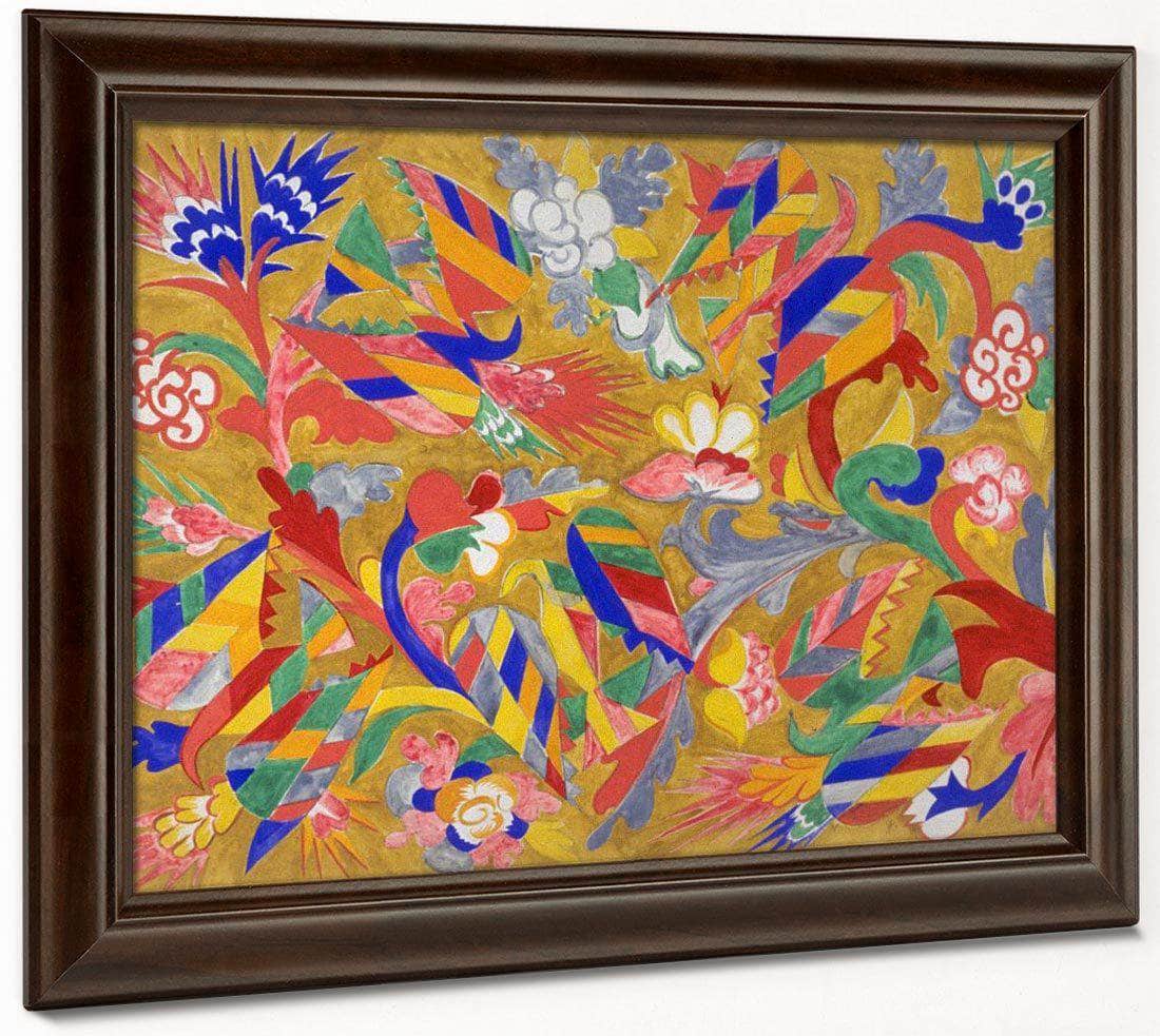 Study For A Curtain For 001039 Le Coq D 001039 Or 001039 1914 By Natalia Goncharova Fine Art Print