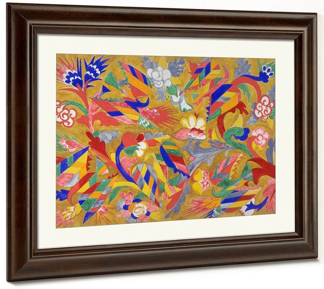 Study For A Curtain For 001039 Le Coq D 001039 Or 001039 1914 By Natalia Goncharova Fine Art Print