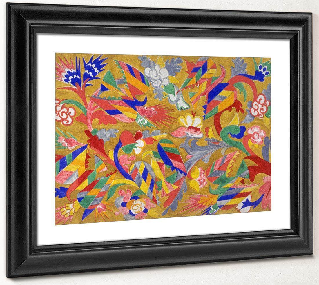 Study For A Curtain For 001039 Le Coq D 001039 Or 001039 1914 By Natalia Goncharova Fine Art Print