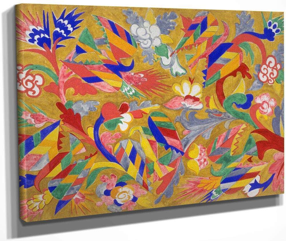 Study For A Curtain For 001039 Le Coq D 001039 Or 001039 1914 By Natalia Goncharova Fine Art Print