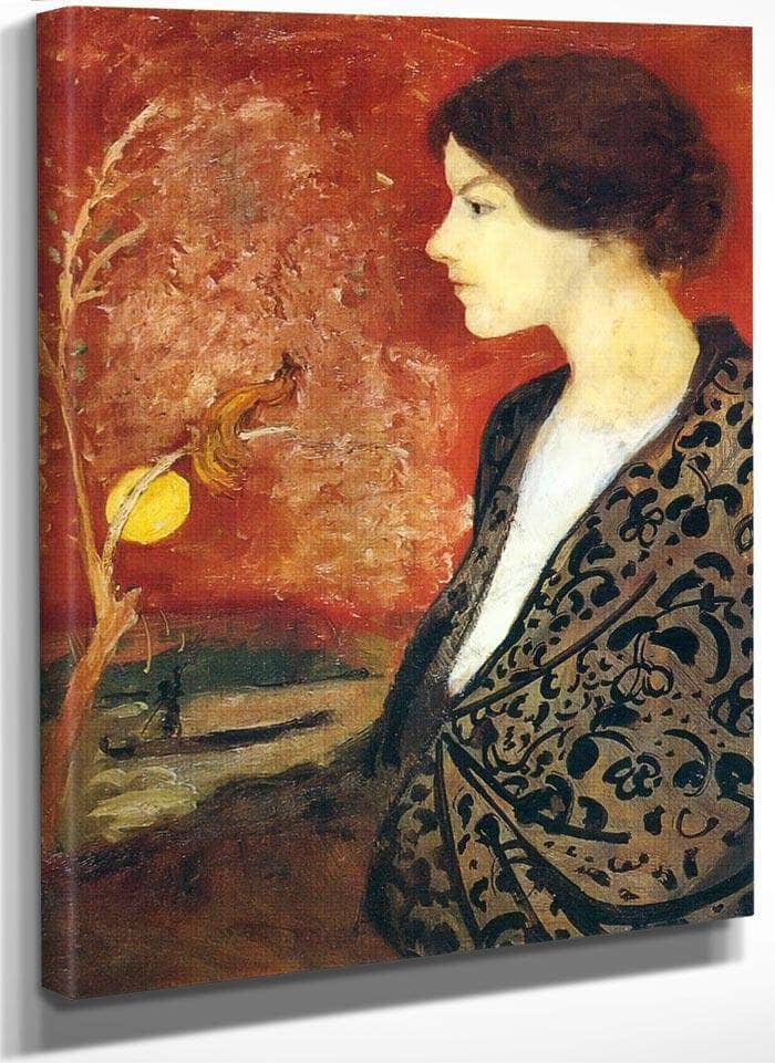 Study For A Portrait Of Elisabeth Gerhardt By August Macke Fine Art Print