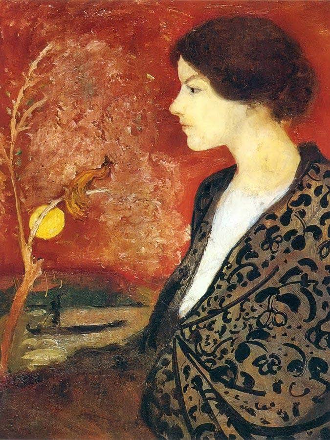 Study For A Portrait Of Elisabeth Gerhardt By August Macke Fine Art Print