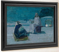 Study For Christ And Nicodemus On A Rooftop By Henry Ossawa Tanner Fine Art Print