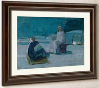Study For Christ And Nicodemus On A Rooftop By Henry Ossawa Tanner Fine Art Print