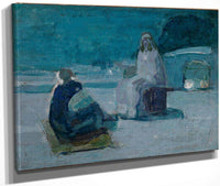 Study For Christ And Nicodemus On A Rooftop By Henry Ossawa Tanner Fine Art Print