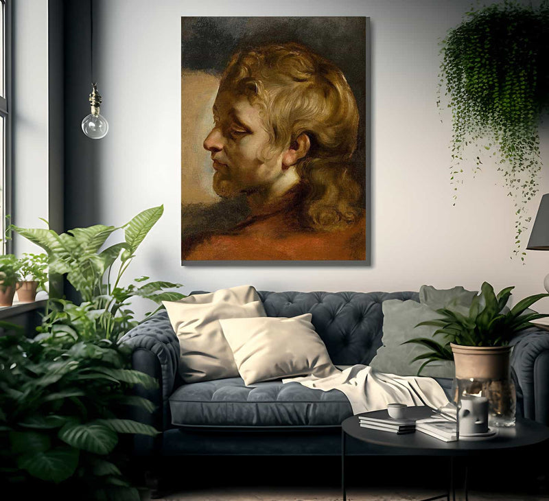 Study For Head Of Saint John The Evangelist By Peter Paul Rubens Fine Art Print