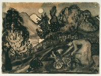 Study For 'In The Garden, Rhubarb Lady' By Nicolai Astrup Fine Art Print