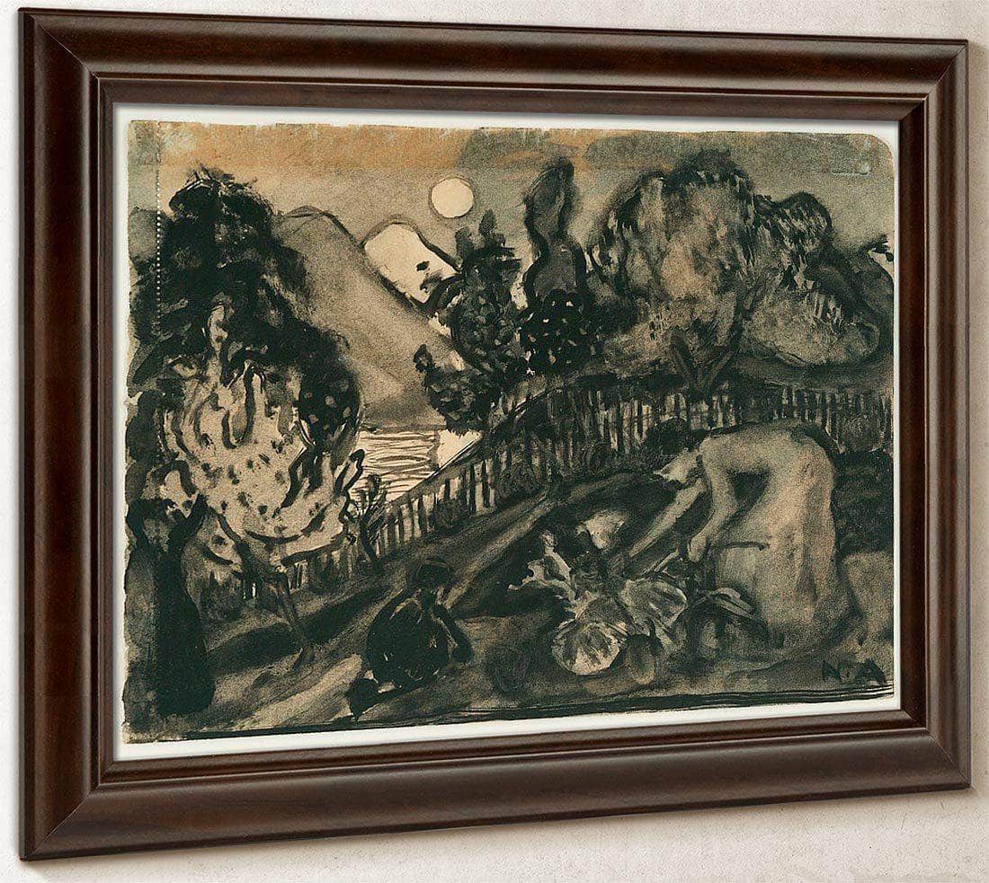 Study For 'In The Garden, Rhubarb Lady' By Nicolai Astrup Fine Art Print