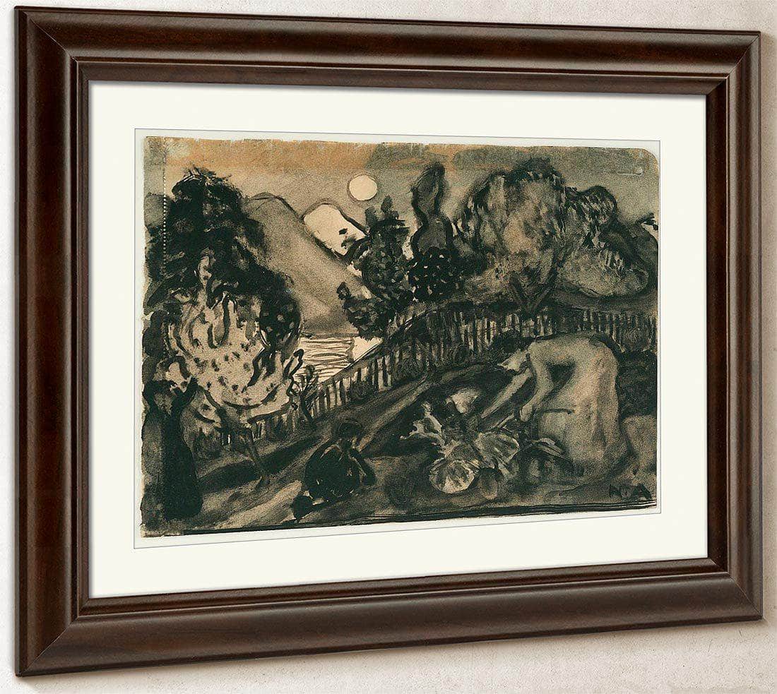 Study For 'In The Garden, Rhubarb Lady' By Nicolai Astrup Fine Art Print