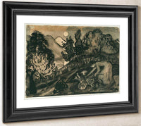 Study For 'In The Garden, Rhubarb Lady' By Nicolai Astrup Fine Art Print