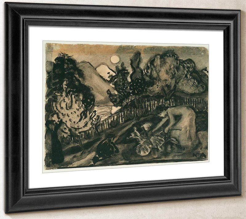 Study For 'In The Garden, Rhubarb Lady' By Nicolai Astrup Fine Art Print