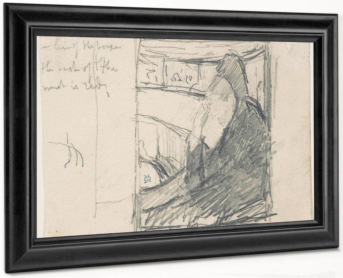 Study For In The Loge By Cassatt Mary Fine Art Print