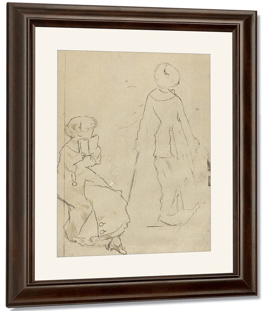 Study For Mary Cassatt At The Louvre The Etruscan Gallery [Verso] 1 By Edgar Degas Fine Art Print