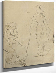 Study For Mary Cassatt At The Louvre The Etruscan Gallery [Verso] 1 By Edgar Degas Fine Art Print