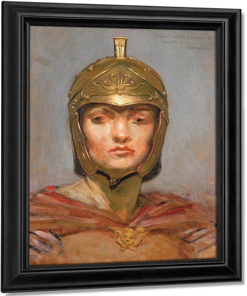 Study For Mural For Appellate Court Building, New York; Statute Law, Helmet For Figure Of Force By Miners In The Sierras Fine Art Print