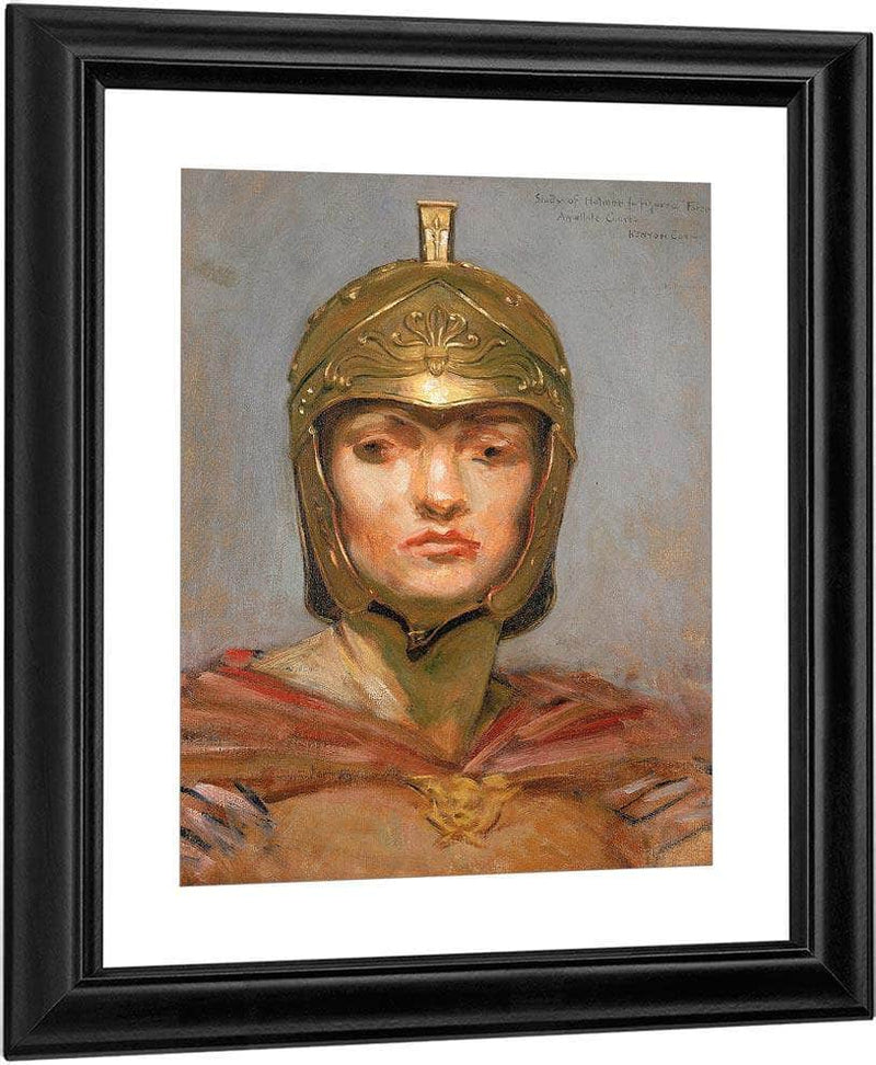 Study For Mural For Appellate Court Building, New York; Statute Law, Helmet For Figure Of Force By Miners In The Sierras Fine Art Print