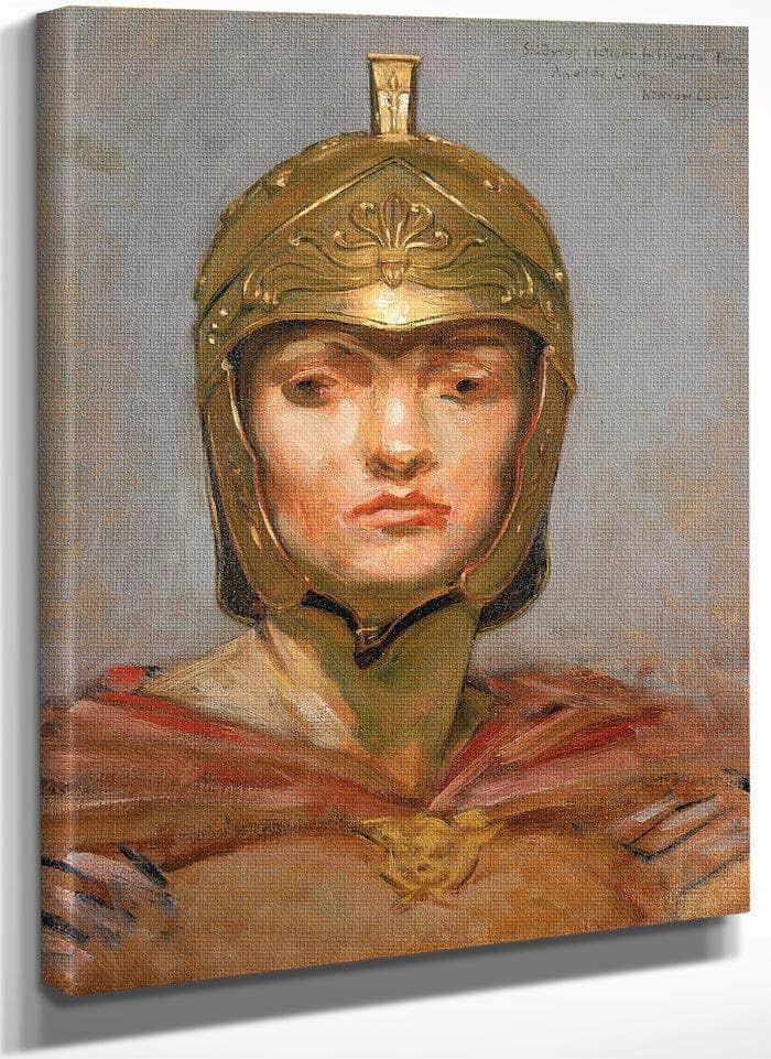 Study For Mural For Appellate Court Building, New York; Statute Law, Helmet For Figure Of Force By Miners In The Sierras Fine Art Print