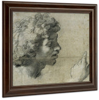 Study For The Head And Hand Of An Apostle By Raphael Fine Art Print