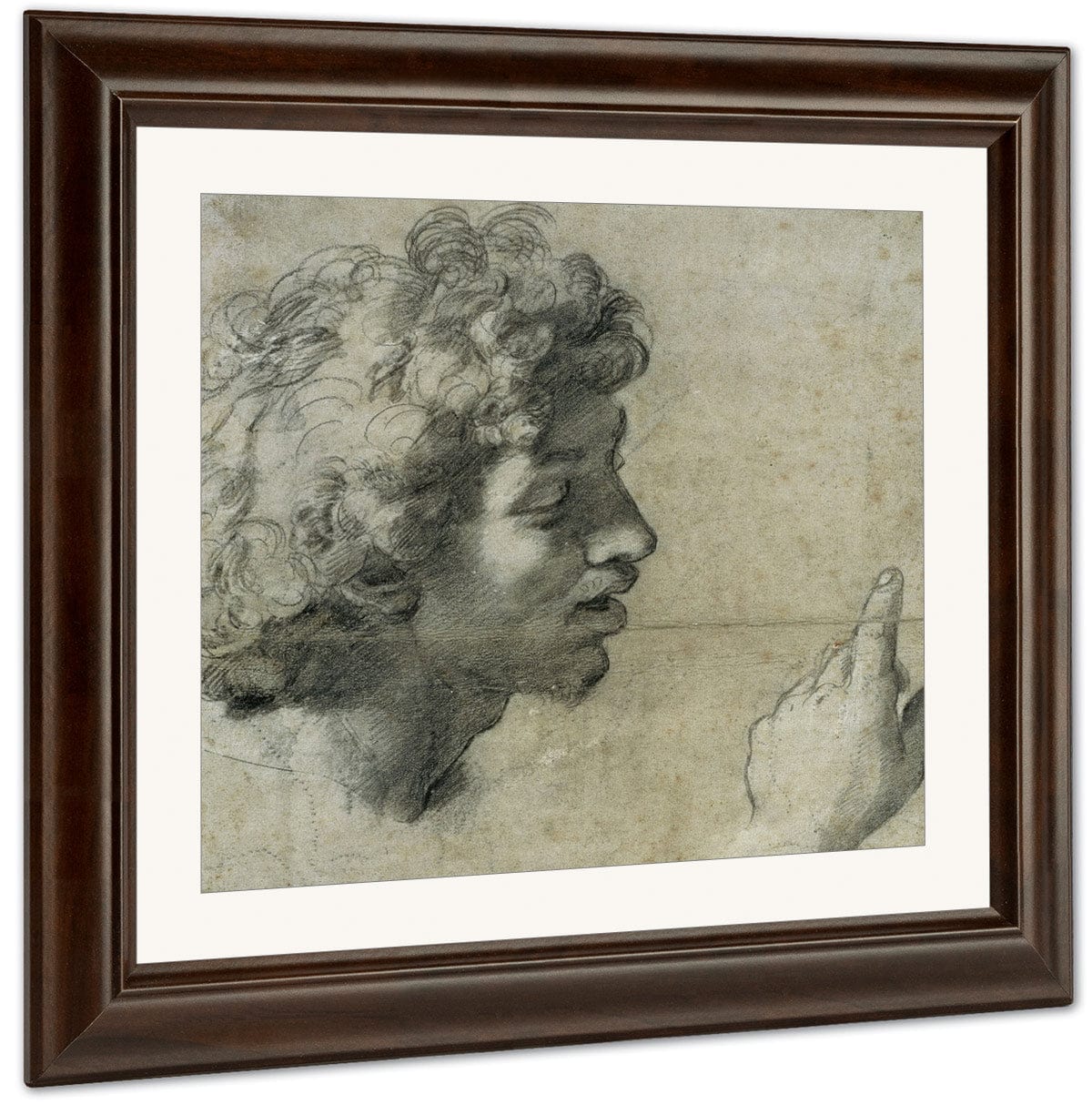 Study For The Head And Hand Of An Apostle By Raphael Fine Art Print