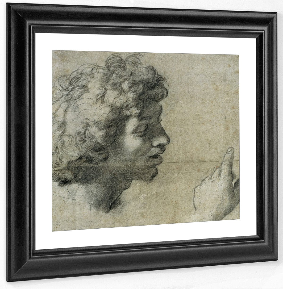 Study For The Head And Hand Of An Apostle By Raphael Fine Art Print