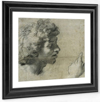 Study For The Head And Hand Of An Apostle By Raphael Fine Art Print