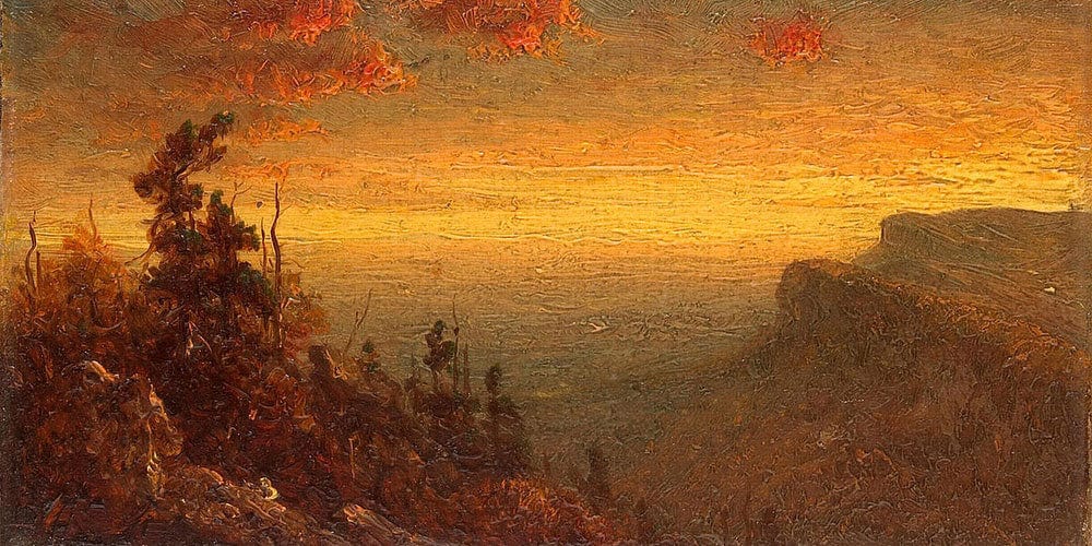 Study For Twilight In The Shawangunk Mountains By Sanford Robinson Gifford Fine Art Print