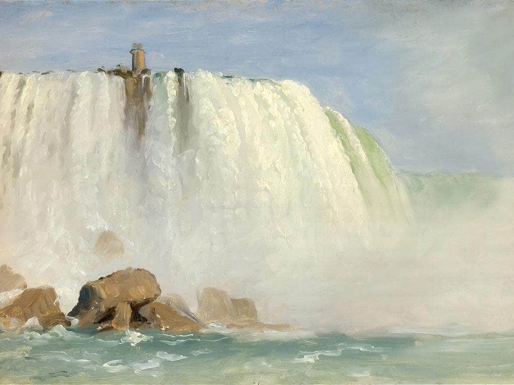 Study For Under Niagra By Frederic Edwin Church Fine Art Print