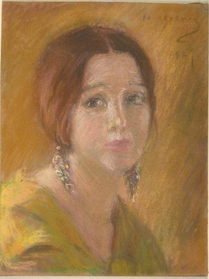 Study Head Of A Woman By Alice Pike Barney Fine Art Print