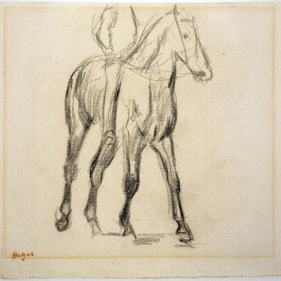 Study Of A Cavalier By Edgar Degas Fine Art Print