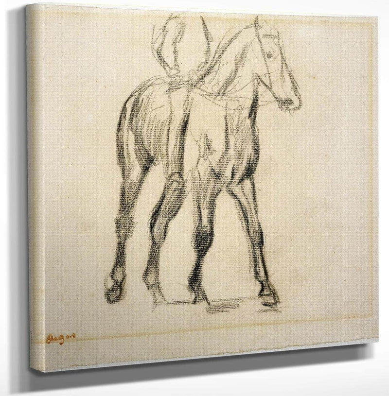 Study Of A Cavalier By Edgar Degas Fine Art Print