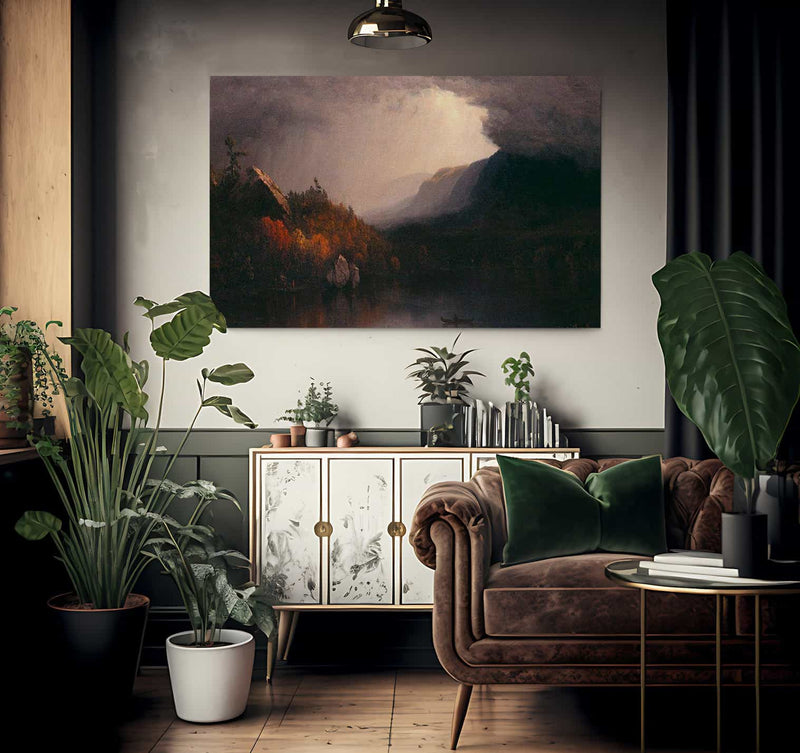 Study Of A Coming Storm On Lake George By Sanford Robinson Gifford Fine Art Print