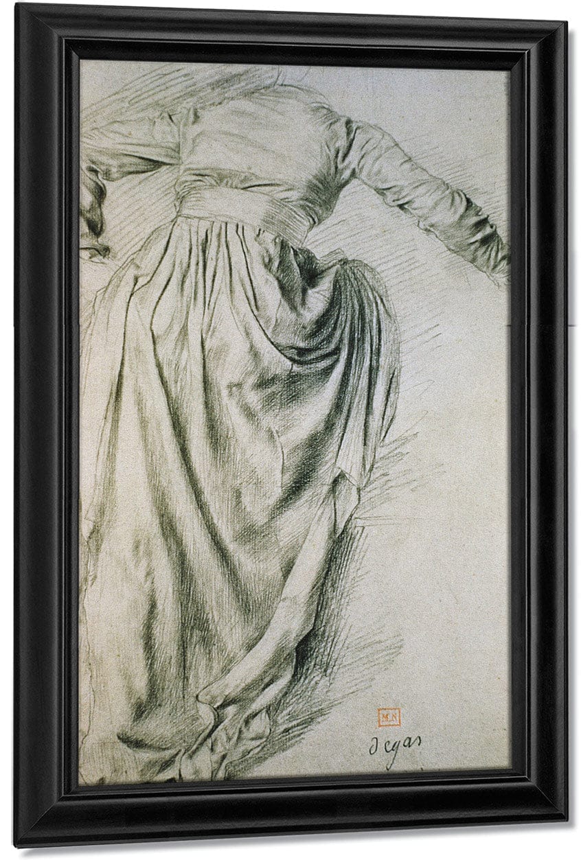 Study Of A Draped Woman By Edgar Degas Fine Art Print