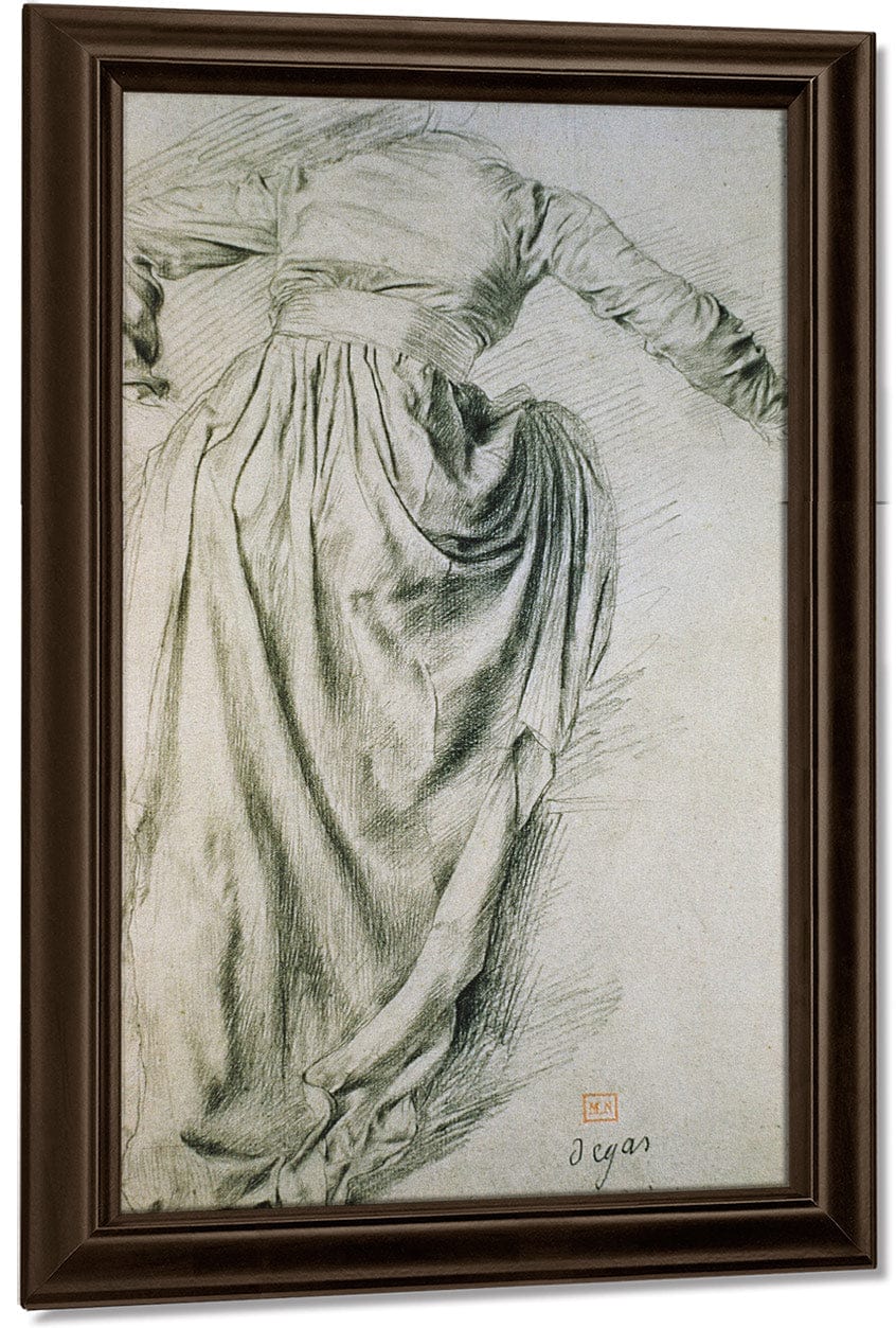 Study Of A Draped Woman By Edgar Degas Fine Art Print