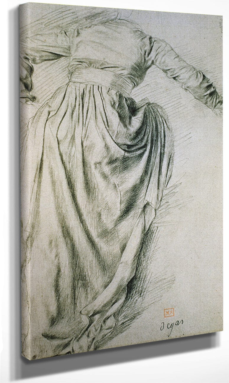 Study Of A Draped Woman By Edgar Degas Fine Art Print
