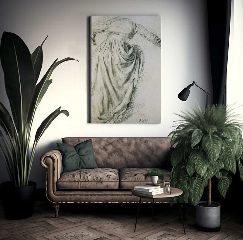 Study Of A Draped Woman By Edgar Degas Fine Art Print