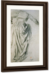 Study Of A Draped Woman By Edgar Degas Fine Art Print