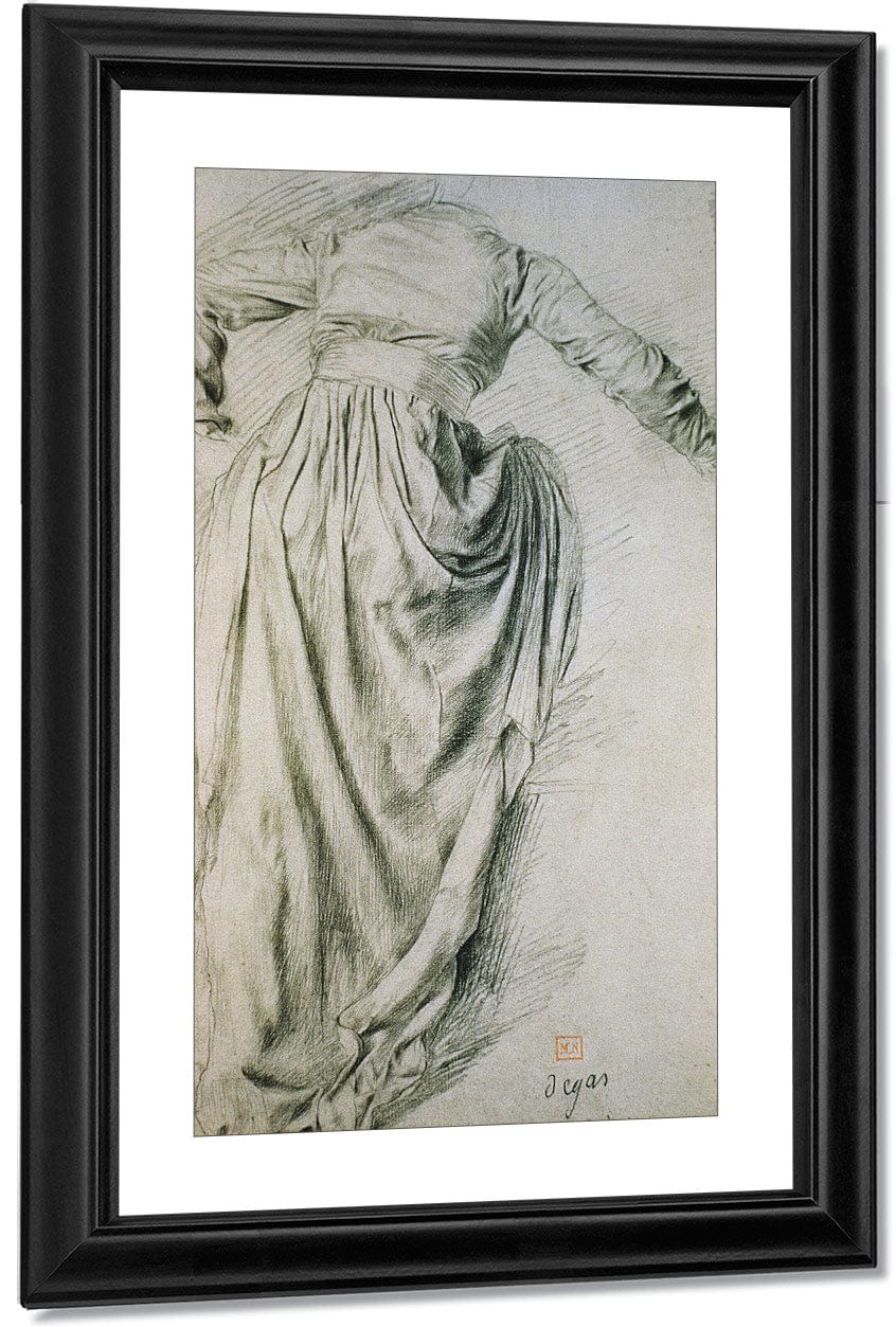 Study Of A Draped Woman By Edgar Degas Fine Art Print