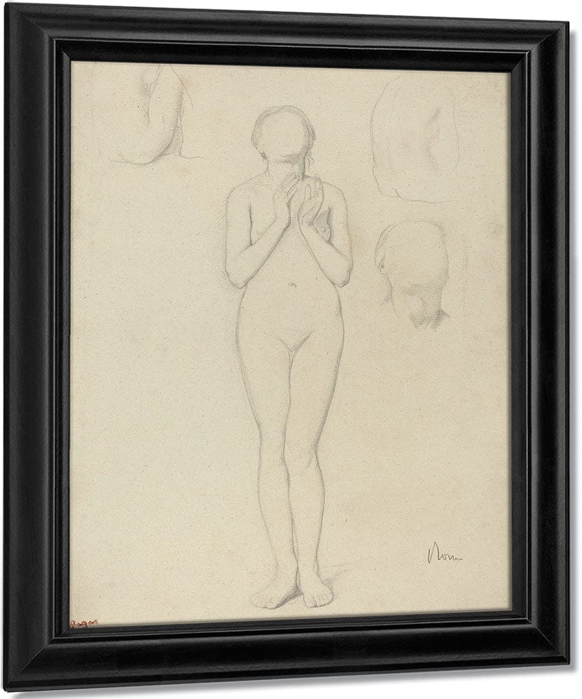 Study Of A Female Nude By Edgar Degas Fine Art Print