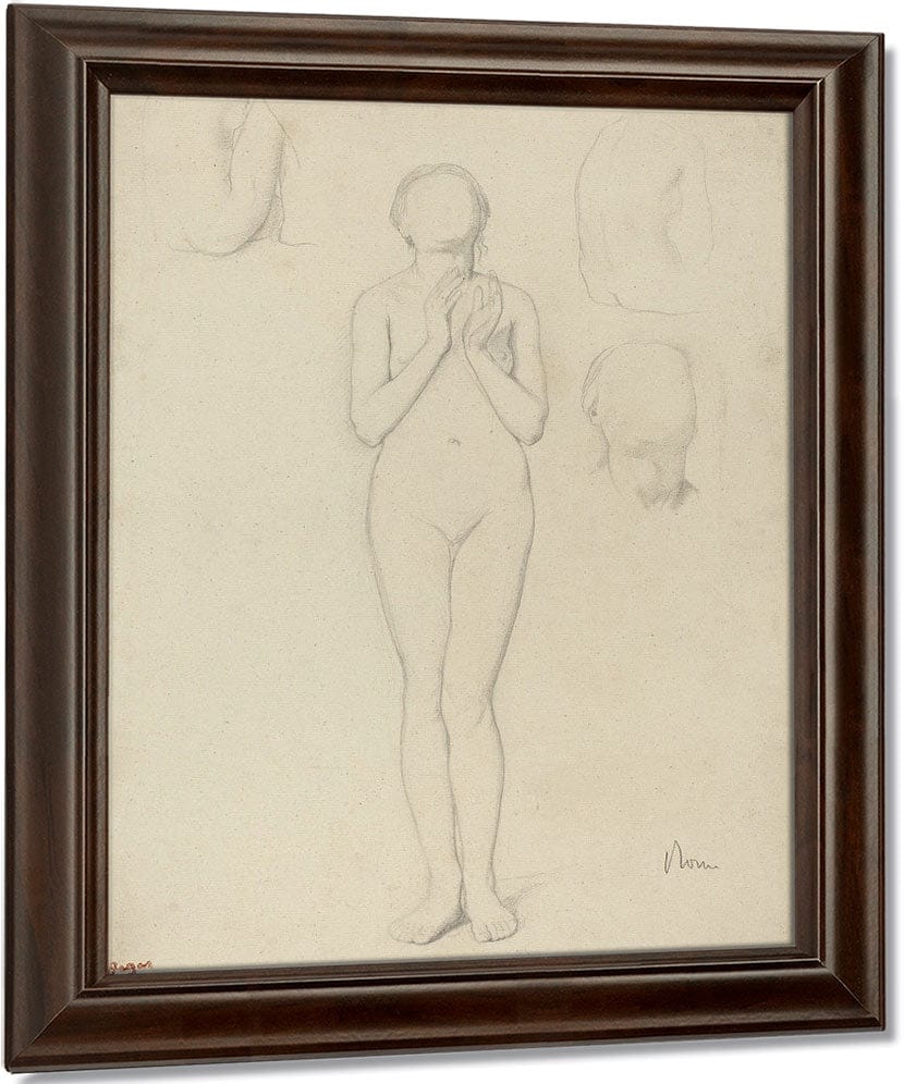 Study Of A Female Nude By Edgar Degas Fine Art Print