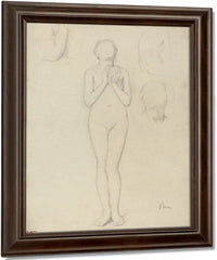 Study Of A Female Nude By Edgar Degas Fine Art Print