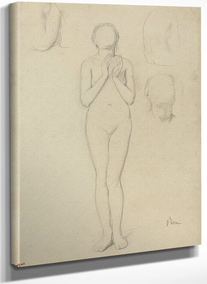 Study Of A Female Nude By Edgar Degas Fine Art Print