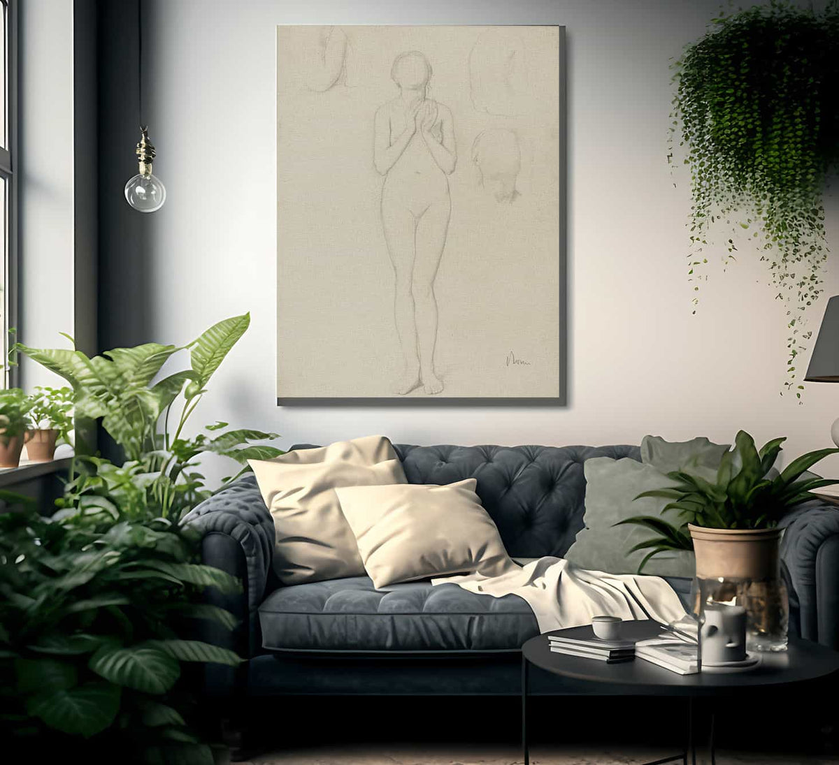 Study Of A Female Nude By Edgar Degas Fine Art Print