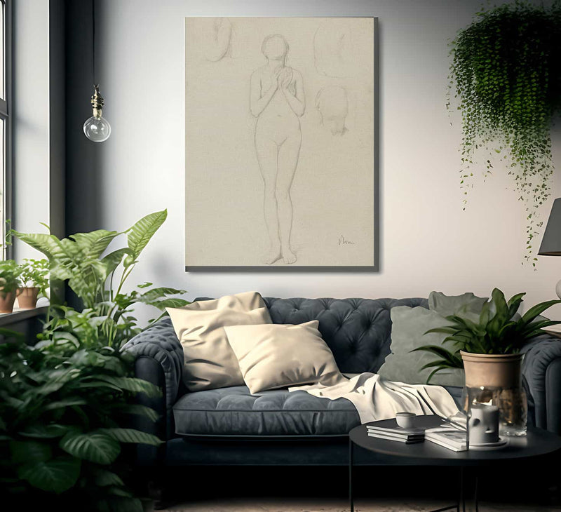 Study Of A Female Nude By Edgar Degas Fine Art Print