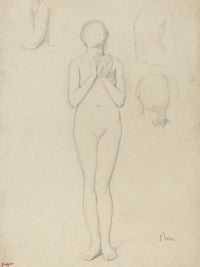 Study Of A Female Nude By Edgar Degas Fine Art Print