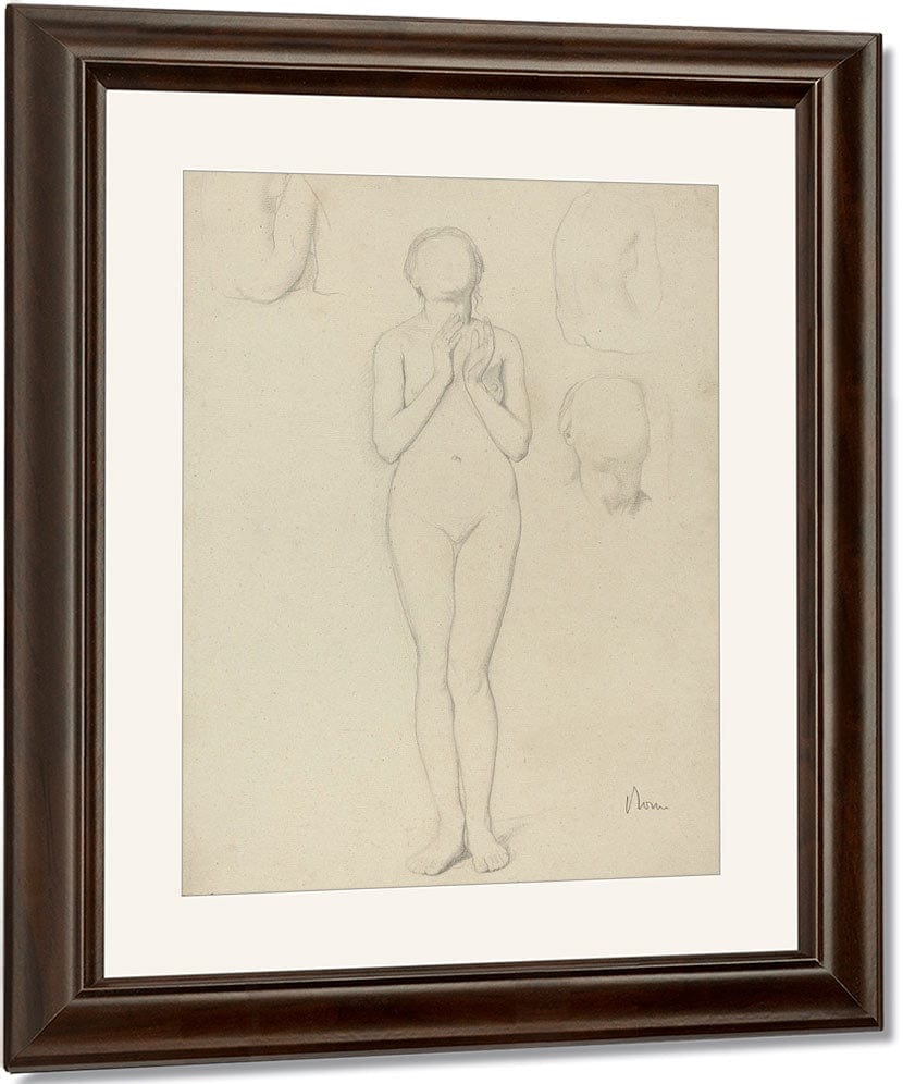 Study Of A Female Nude By Edgar Degas Fine Art Print