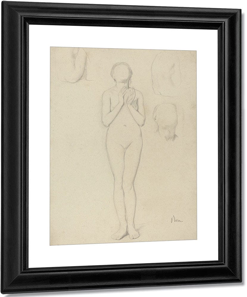 Study Of A Female Nude By Edgar Degas Fine Art Print