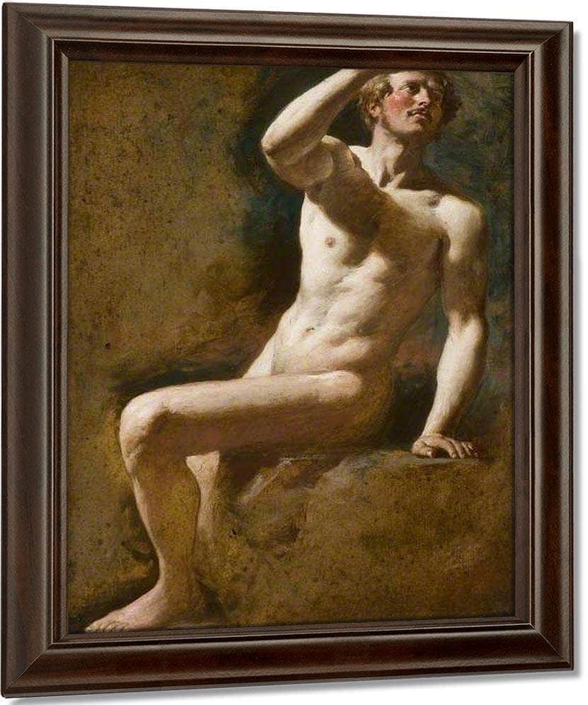 Study Of A Male Nude 3 By William Etty Fine Art Print
