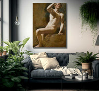 Study Of A Male Nude 3 By William Etty Fine Art Print
