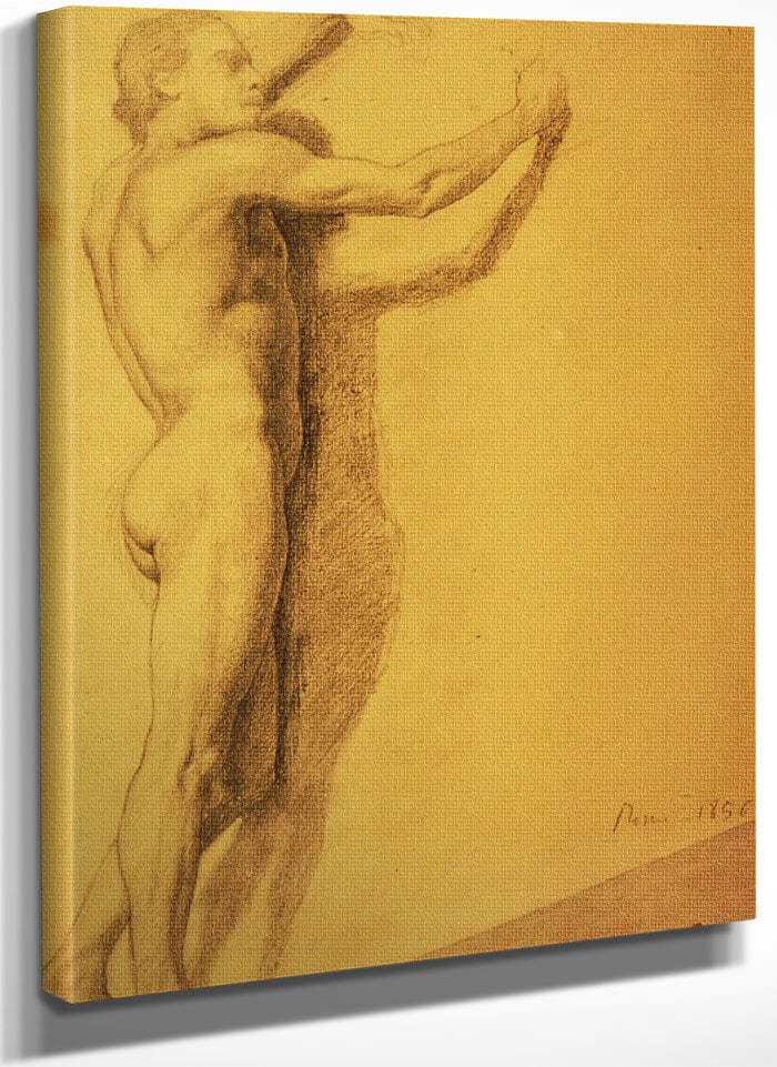 Study Of A Male Nude By Edgar Degas Fine Art Print