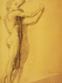 Study Of A Male Nude By Edgar Degas Fine Art Print